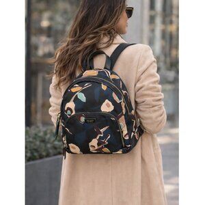 Kate Spade New York Floral Nylon Backpack Black Multicolor